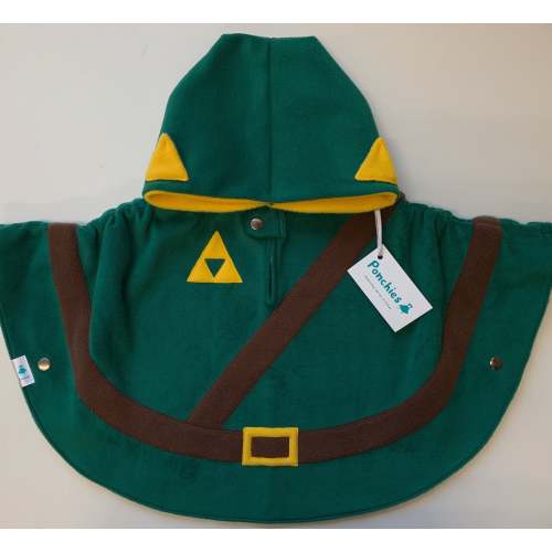 PRE-ORDER - Zelda Link - Fleece Poncho and Car Seat Poncho (All in one) - Baby, Toddler and Kids