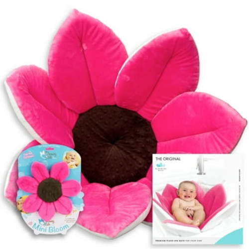 Blooming Bath 7 Petal Flower Baby Bath Seat for Sink - Pink + Scrubbie