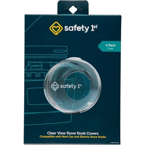 Safety 1st Child Proof Stove Knob Covers, Clear View Stove Knob Safety Covers (Set of 5)