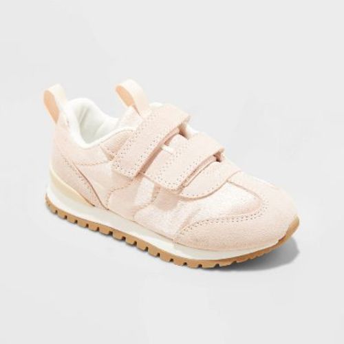 Toddler Rylie Retro Sneakers - Cat & Jack™ Blush 8t: Hook And Loop Closure, Non-marking Rubber Outsole, Closed Round Toe