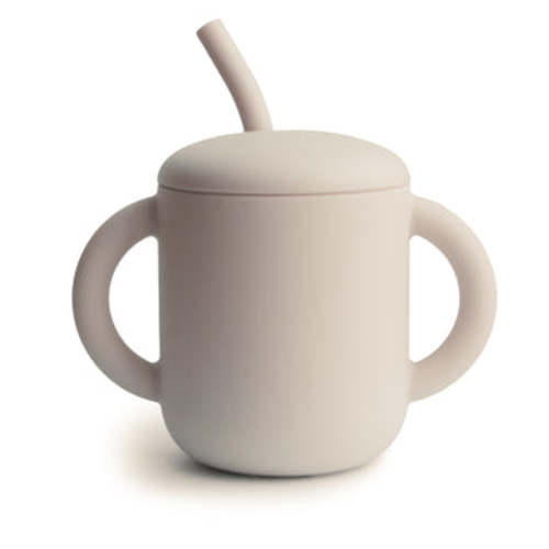 Mushie Baby Silicone Training Cup + Straw