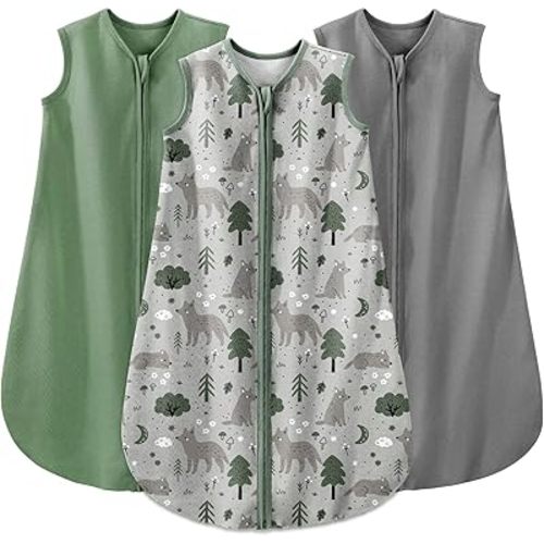 Yoofoss Baby Sleep Sack 12-18 Months Baby Wearable Blanket 100% Cotton 2-Way Zipper Toddler Sleeping Sack, Lightweight Sleep Sacks for Babies