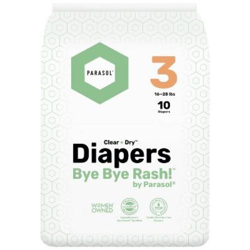 Parasol Clear+dry Natural Disposable Diapers - Size 1 - 88ct