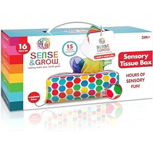 Creative Kids Baby Tissue Box by Sense&Grow - Sensory Toys for Baby and Toddler - Learning Toy for 5 Months+