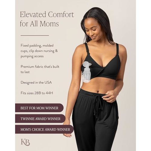Kindred Bravely Sublime Contour Hands Free Pumping & Maternity Bra for Nursing and Breastfeeding
