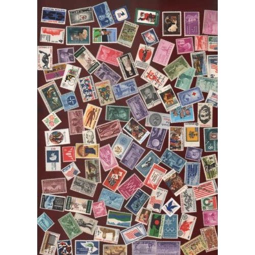 STAMP COLLECTORS! Nice Large Lot of 100 Vintage Mint US Postage Stamps - All Stamps are New, Mint Condition ~ Each Packet is different! (Reference Picture only) by USPS