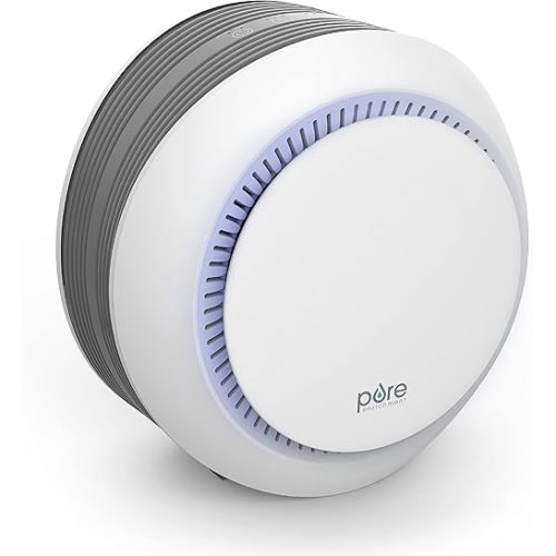 Pure Enrichment PureZone Halo Medium Room Air Purifier, 2 Stage Filtration, Purifies Air of Smoke, Pollen, Dust, and Pet Hair - Easily Fits on Tables, Desks, and Nightstands (White)