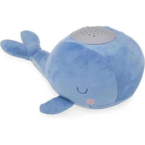 Nuby Calming Nightlight & Soothing Sound Plush Pal, Nightlight Projector with 10 Lullabies, Whale