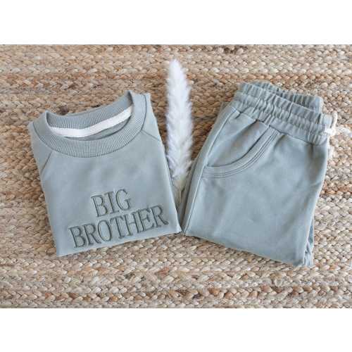 Embroidered Big Brother Little Sister Sweatshirt Jogger Set, Toddler Track Suit, Baby Sweatshirt Set, Matching Sets for Sibling