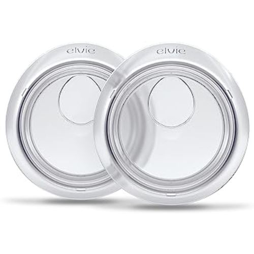 Elvie Catch Milk Collection Shells | Set of Two Discreet Leak-Protection Silicone Cups, Reuse Your Milk| Reusable Breast Shells Collect Up to 1oz | No More Wasted Milk or wasteful Breast Pads