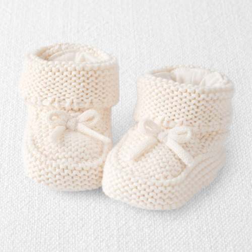 Sweet Cream Baby Organic Cotton Crochet Booties in Cream | Carter’s Oshkosh Canada