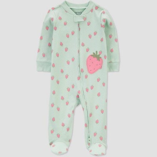Carter's Just One You® Baby Girls' Sleep N' Play, Color: Green/Pink, Size: 3M