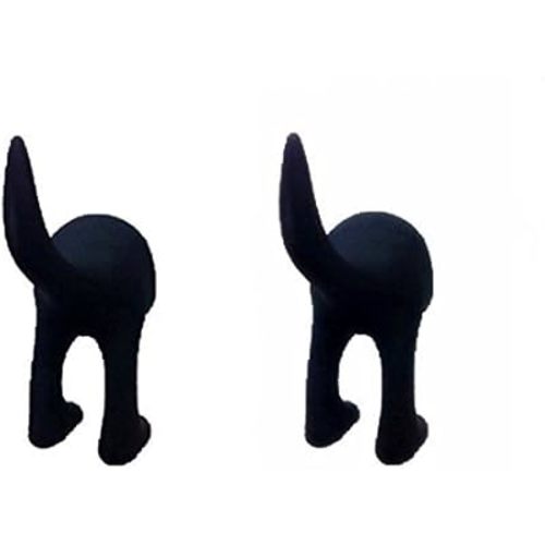 IKEA Bastis 2 Black Hooks for the Dog Cat Pet leashes hanger