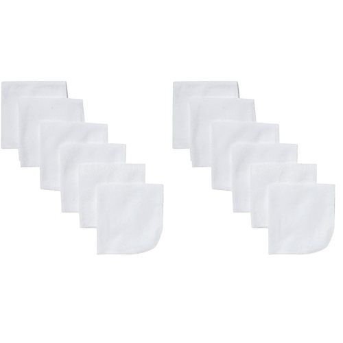 Gerber Washcloth, White, 6-Count (Pack of 2)