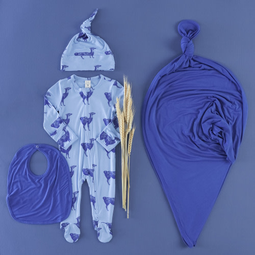 baby bundle set | blue llama | bamboo