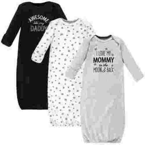 Hudson Baby Infant Boy Cotton Gowns, Mom Dad Moon And Back, 0-6 Months