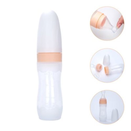 HEMOTON 120 Ml Feeding Spoon Baby Rice Paste Outdoor Bottle Toddler