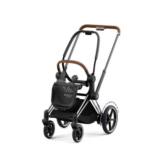 CYBEX e-Priam Frame - Chrome With Brown Details