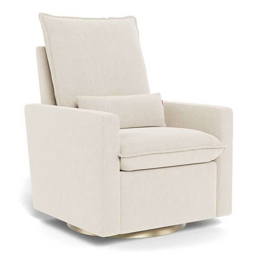 Cortina Glider Motorized Swivel Recliner - in Dune Fabric