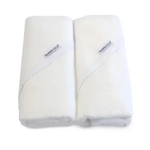 Bubba Blue 2 Pack Hooded Towel Bamboo White | Baby Bunting AU