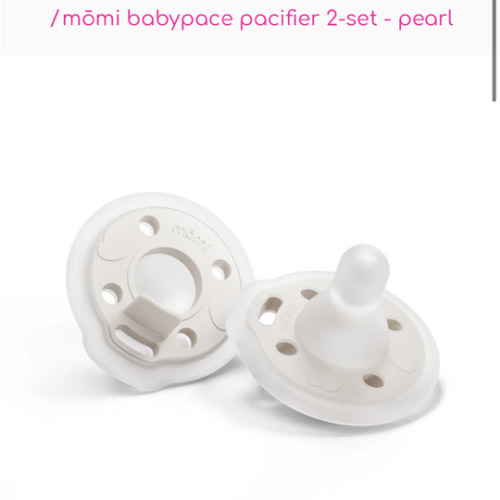 mōmi babypace pacifier 2-set - pearl