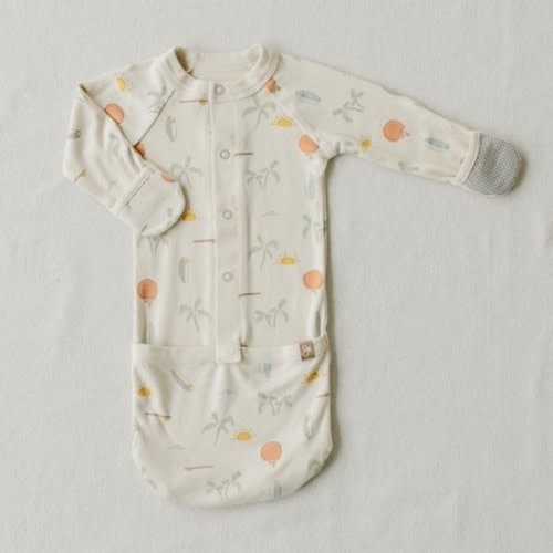 Goumi 24 Hour Convertible Sleeper Baby Gown, Color: Surf's up, Size: 0-3m