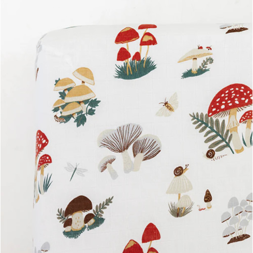 Mushroom Crib Sheet