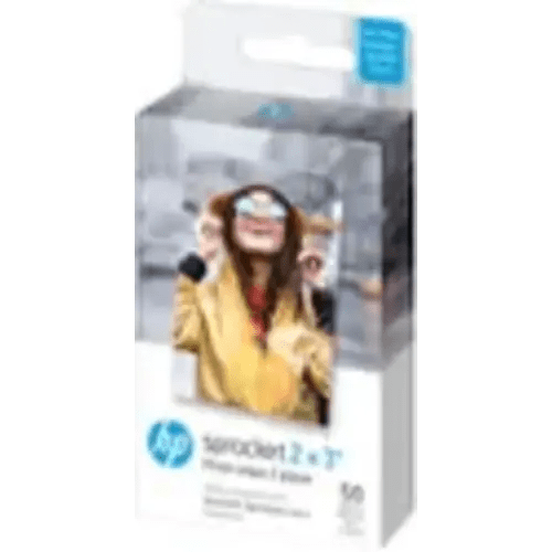 HP - Sprocket 2" x 3" Premium Sticky-Backed Zink Photo Paper - 50 Pack