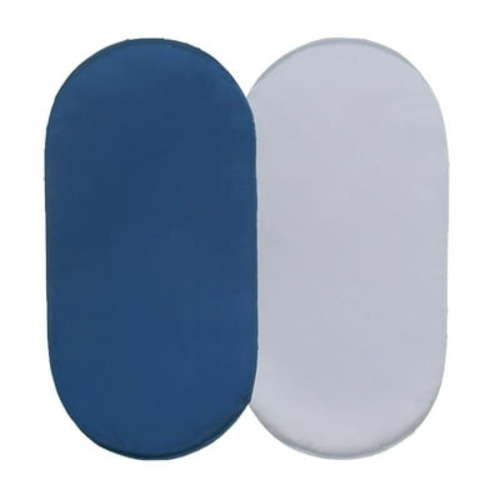 nsendm Bassinet Sheet Set 2 Pack Fitted Bassinet Sheets for Baby Boy, Universal Microfiber Soft Cradle Sheets for Oval Rectangle and Hourglass Bassinet Mattress