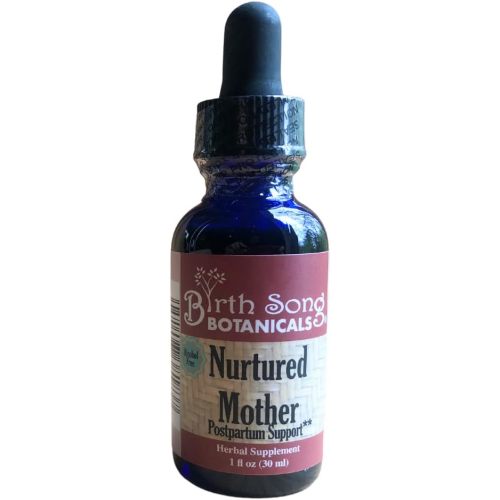 Birth Song Botanicals Nurtured Mother Postpartum Essentials and Support Supplement, Herbal Afterbirth Tincture for New Moms After Labor and Delivery, Natural Postpartum Care, 1oz Bottle