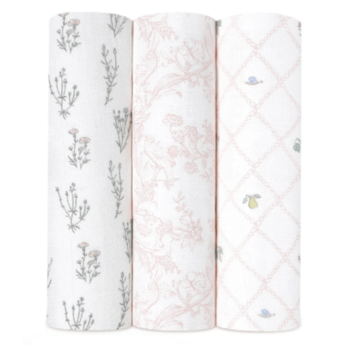 French Floral Silky Soft Swaddle 3 Pack | aden + anais
