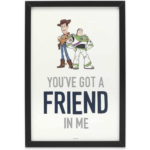 Disney Pixar Toy Story You've Got a Friend In Me Woody and Buzz Framed Wall Decor - Cute Toy Story Picture
