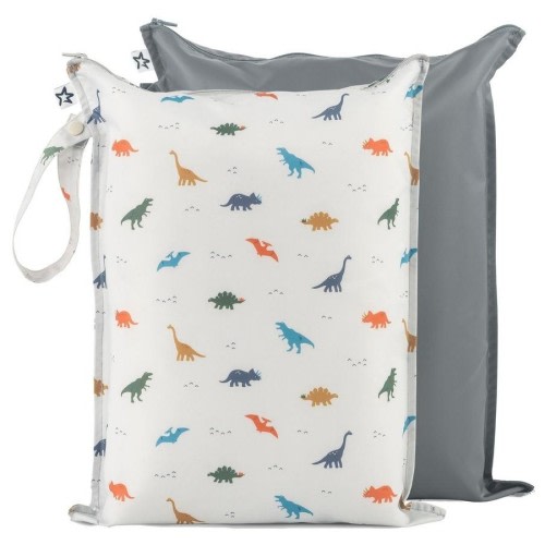 Tiny Twinkle - Mess-Proof Wet Bag 2 Pack - Dinosaur