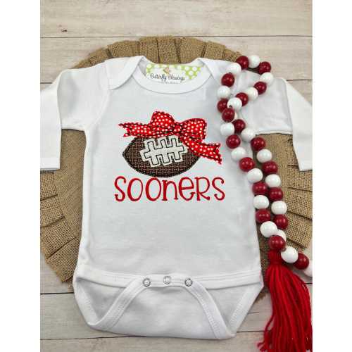 Oklahoma Sooners Onesie-Oklahoma Football Onesie-Go Sooners Onesie-OU Onesie-OU Football