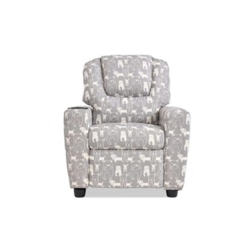 Wee-Cliner Gray & White Puppy Manual Kids Recliner
