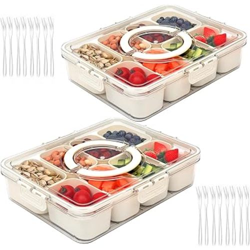 Amazon “Snackle Box” Divided Serving Tray (2 Pack)