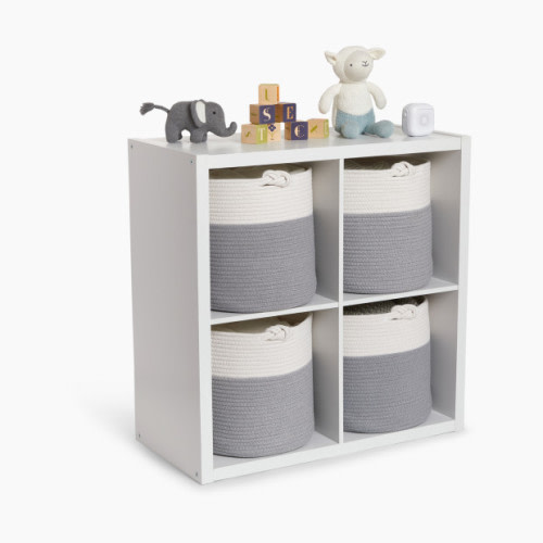 Sprucely Cubby Rope Basket (2 Pack) - Grey, Medium