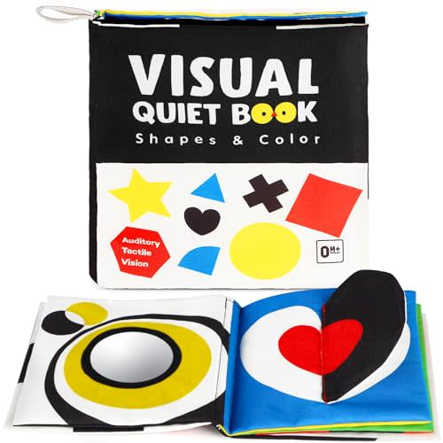 beiens Black and White Baby Toys - Crinkle, Montessori and Mirror Toys for Newborns to 12 Months - Infant Boy and Girl Gifts