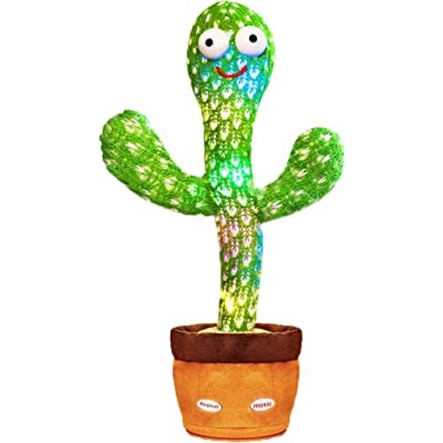 Keculf Dancing Cactus Toy Talking Cactus Baby Toys,Singing Cactus Toy Cactus,Mimicking Cactus Toy for Babies Smart Cactus Toy,Repeats What You say