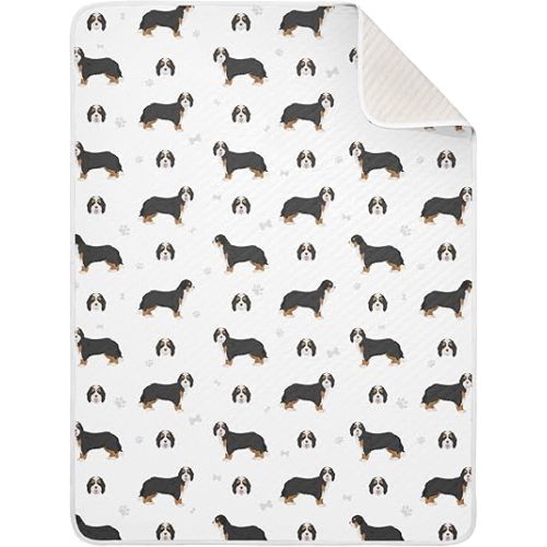 Swaddle Blanket for Bernedoodle Mix Breed Dogs Baby Receiving Blanket Muslin Baby Swaddles Soft Cotton Breathable Nursery Blankets for Unisex Boys and Girls 30x40 Inch