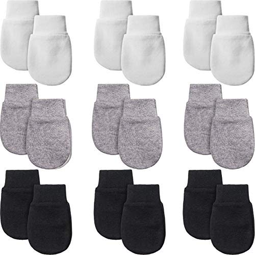 9 Pairs Newborn Baby Mittens Infant Toddler Gloves No Scratch Mittens Unisex Cotton Gloves for 0-6 Months Baby Boys Girls