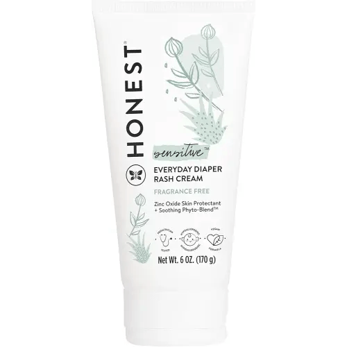 The Honest Company Hypoallergenic Diaper Rash Cream | Moisturizing + Calming Zinc Oxide Ointment | NEA Recognized, Cruelty Free | Value Size, 6 oz