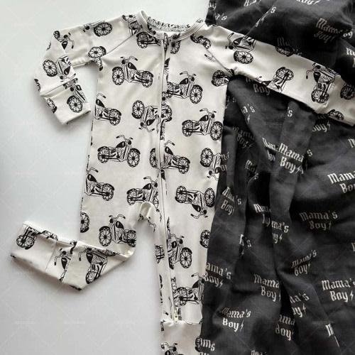 Baby Car Print Romper