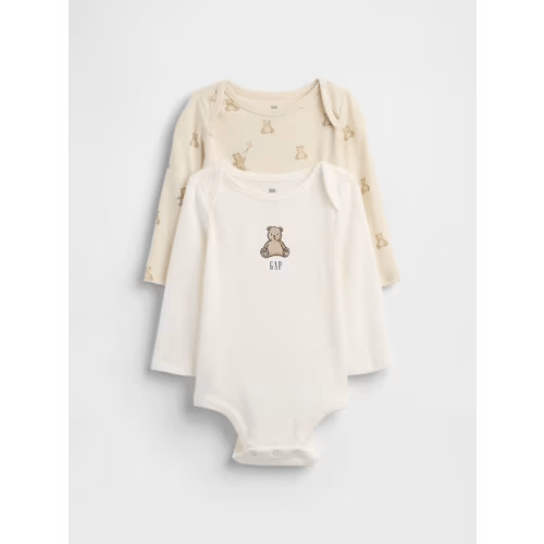 Baby Organic Cotton Brannan Bear Bodysuit (2-Pack)