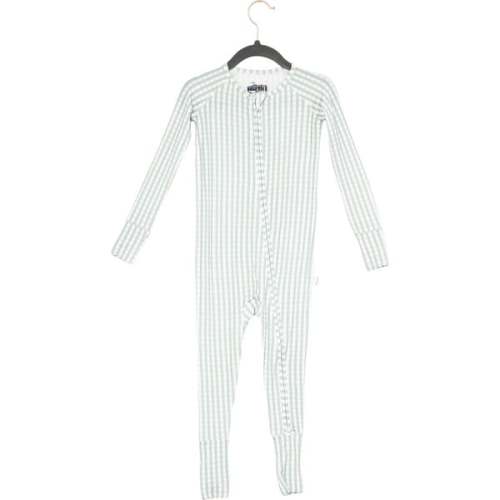Gingham Sleep Romper, Sage - The Uptown Baby | Maisonette