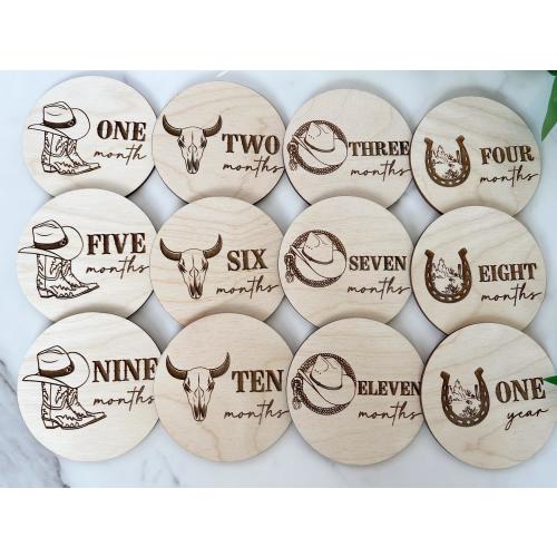 Cowboy Monthly Milestone Marker for Baby, Newborn Photo Prop, Cowboy Boots Milestone Cards, Western Baby Shower Gift, Birth Announcement