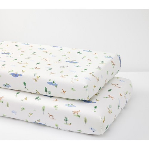 Rowan Ducks Organic Crib Fitted Sheet