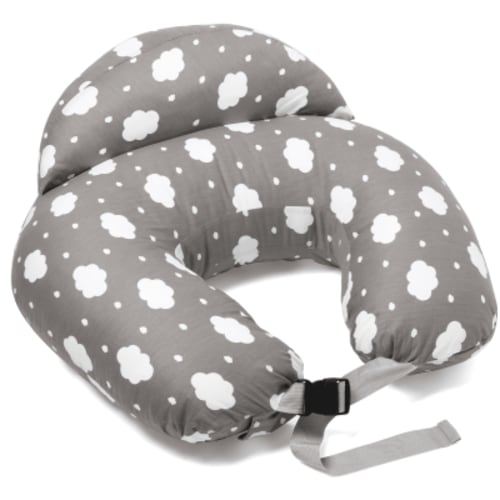 Momcozy Large Comfortable Baby Breastfeeding Pillow, Adjustable Infant Feeding Support, Cozy Design in Grey