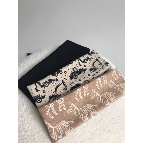 Baby boy headbands - Beige/Black