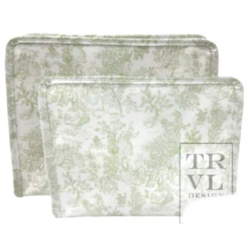 ROADIE MEDIUM - BUNNY TOILE GREEN – Einstein's Attic